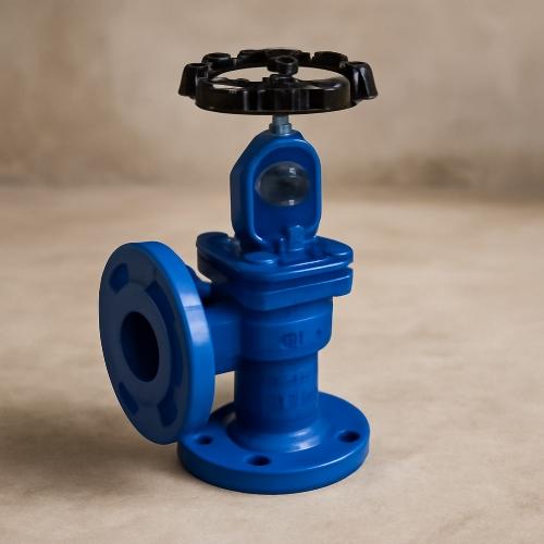 Клапан запорный Ду125 Ру40 угловой