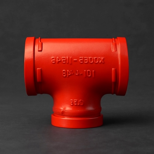 Тройник под муфту грувлок ковкий чугун ДУ 150 (ДН 168) 6