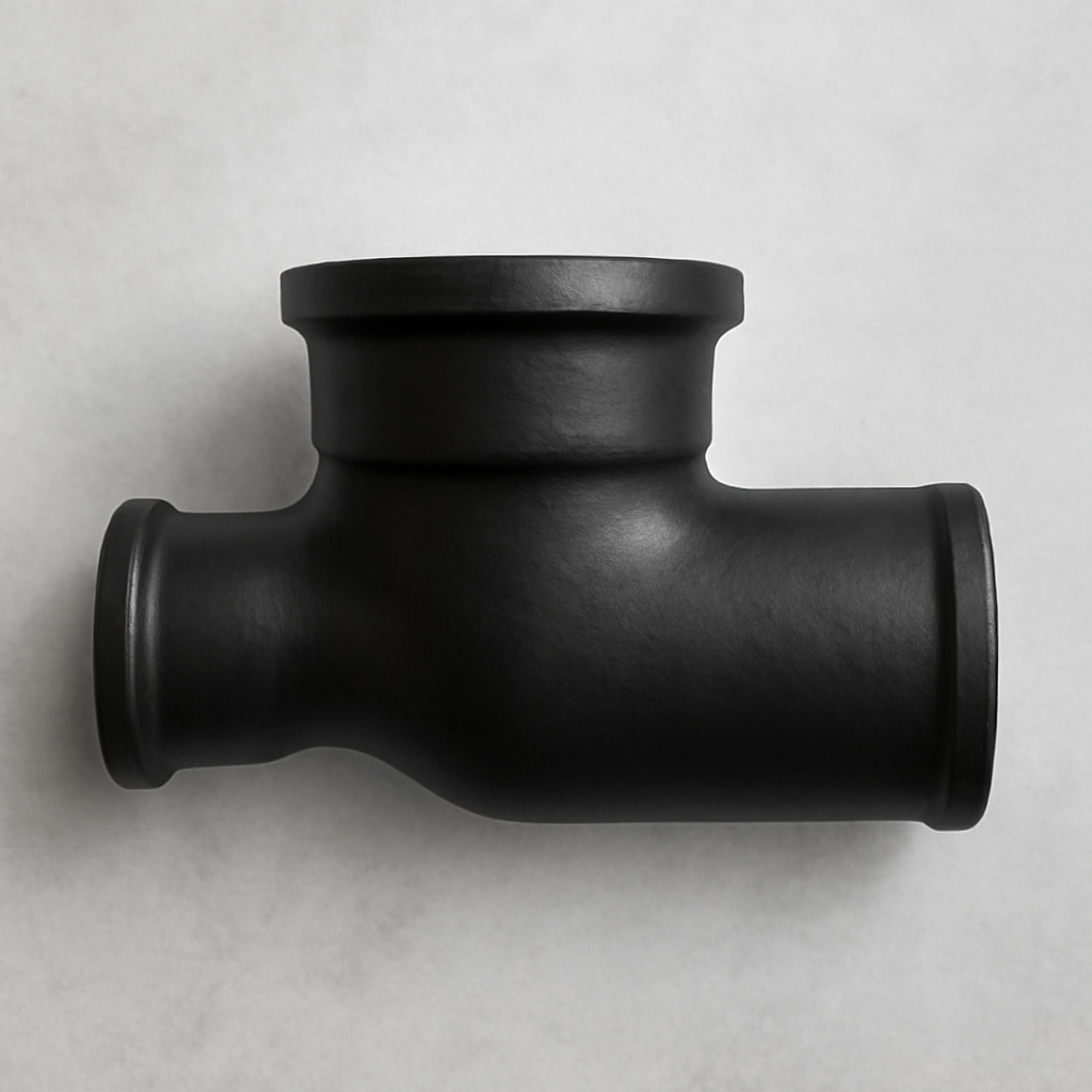 Тройник чугунный прямой переходный 50х100 мм СЧ25 ГОСТ 6942-98